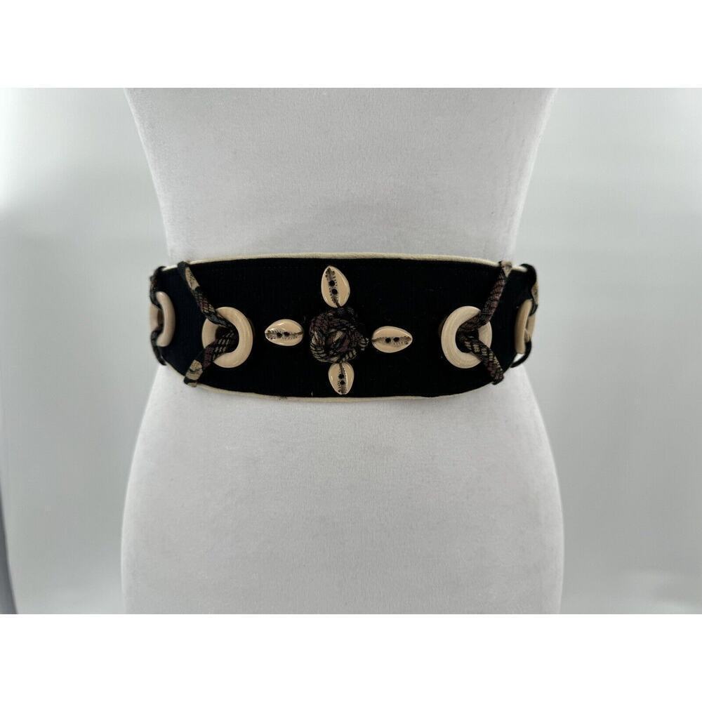 Ali Miles Waist Belt Sz L Seashell Beach Boho Art To Wear Adjustable Nautical​​​
